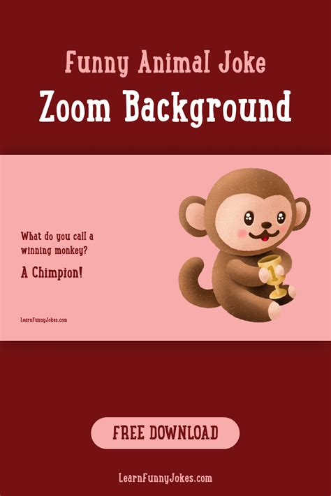 Chimpion - Funny Animal Zoom Background - Sports Zoom Background | Monkeys funny, Dad jokes ...