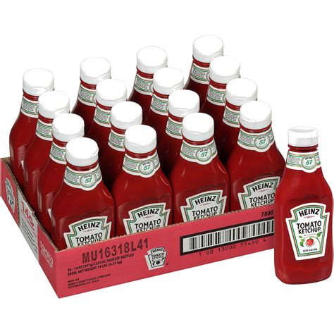 Heinz Ketchup (14 oz Bottles, Pack of 16) 14 Ounce (Pack of 16) - Walmart.com