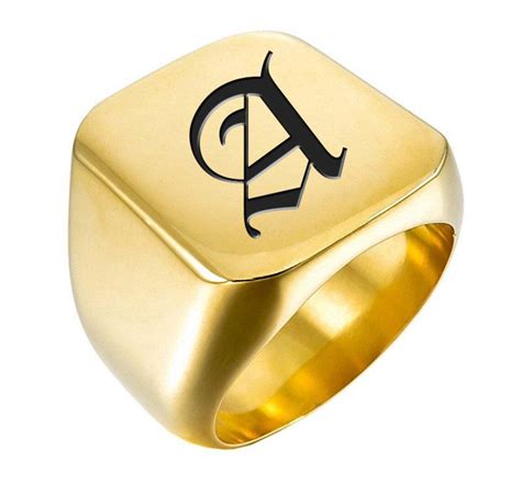 Signet Ring Engraved Signet Ring Custom Signet Ring Gold | Etsy