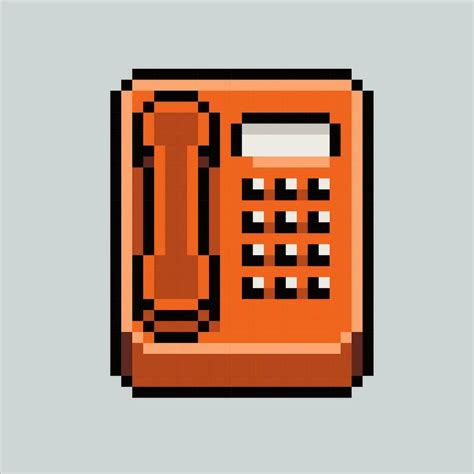 Pixel art illustration old telephone. Pixelated old phone. classic old telephone icon pixelated ...