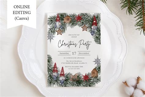 Christmas Party Invitation Holiday Dinner Invite (2317337)