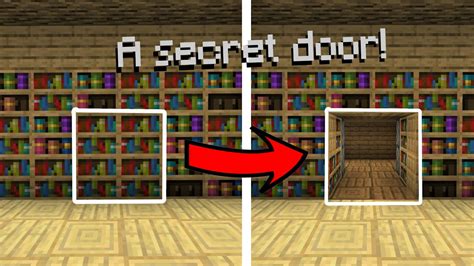 How to Make a Chiseled Bookshelf Activated Door in Minecraft (OUTDATED) - YouTube