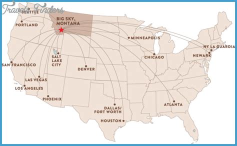 MAP OF BIG SKY MONTANA VILLAGE - TravelsFinders.Com