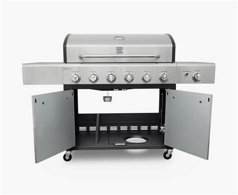 Kenmore 6-Burner Gas Grill with Side Burner, Stainless Steel - Kenmore