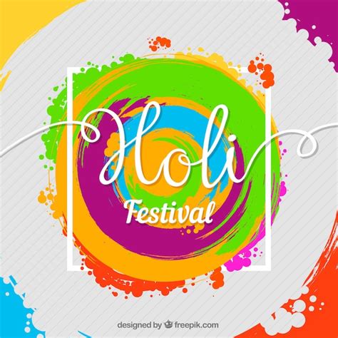 Free Vector | Holi festival background in flat design