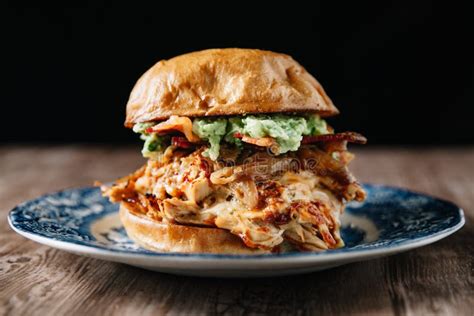 Smoked BBQ Chicken Sandwich Stock Photo - Image of fastfood, living: 99706892