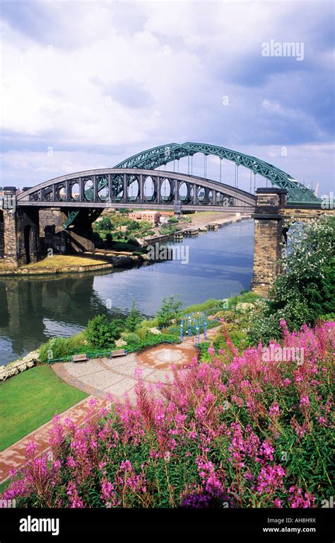 Sunderland Wearmouth and Railway Bridges River Wear Tyne and Wear Stock Photo - Alamy