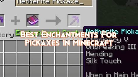 Best Enchantments For Pickaxes In Minecraft - Pillar Of Gaming