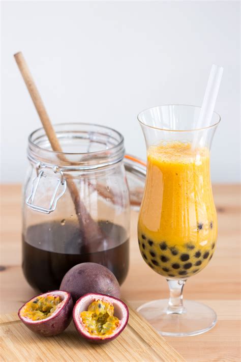 Passionfruit Mango Bubble Tea - The Viet Vegan