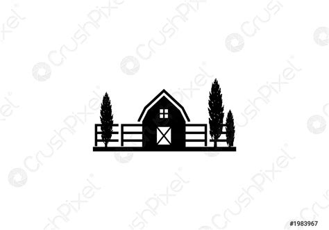 Farm House concept logo Label for natural farm products Black - stock ...