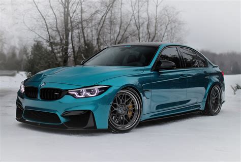 Atlantis Blue Metallic BMW M3 Looks Stunning With HRE Wheels And Carbon ...