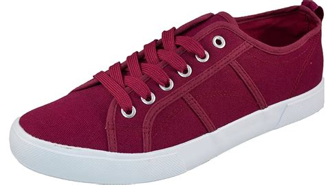 Womens Low Top Canvas Tennis Sneaker Shoe Basic Athletic | eBay