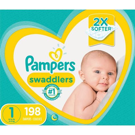 Pampers Swaddlers Diapers Size 1 198 Count - Walmart.com