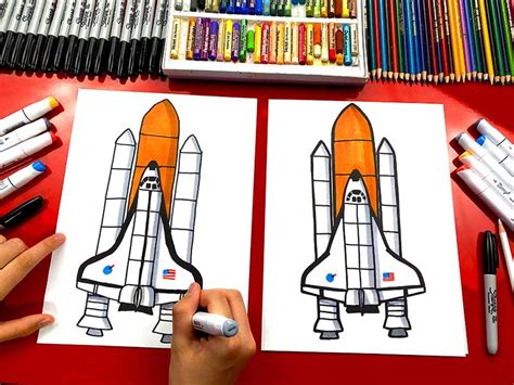 How To Draw The Space Shuttle - Art For Kids Hub