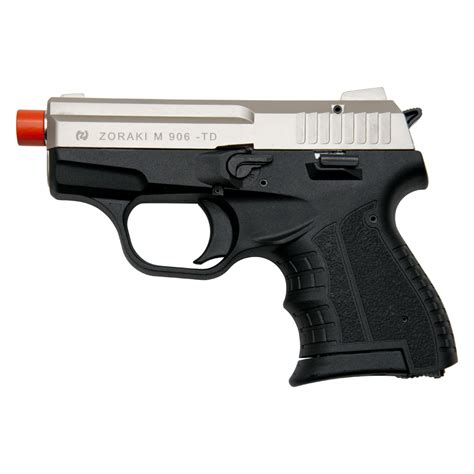 Zoraki M906 Satin Finish - 9MM Front Firing Blank Pistol Sem