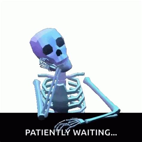 Waiting Patiently Waiting GIF - Waiting PatientlyWaiting Skeleton - Discover & Share GIFs