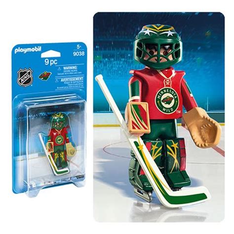 Playmobil 9038 NHL Minnesota Wild Goalie Action Figure