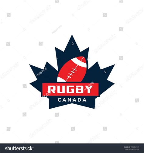 Canadian Rugby Logo Design Vector Illustration Stock Vector (Royalty ...