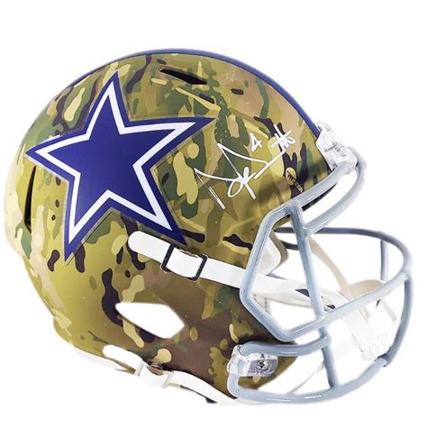 Dak Prescott Signed Dallas Cowboys Football Helmet - CharityStars