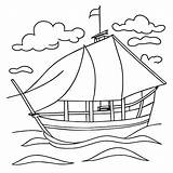Sail Boat Or ship coloring Pages Transportation For  sketch template