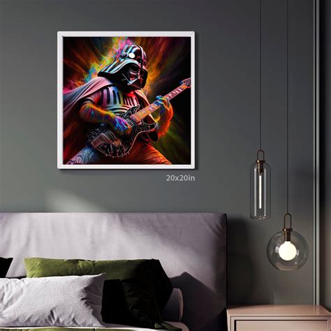 Darth Vader Playing Guitar Colorful Star Wars Poster - Etsy