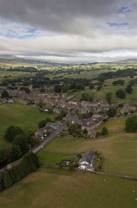 Aerial Photo of Askrigg,Yorkshire. Once famous for it's clockmakers, Askrigg later gained fame ...