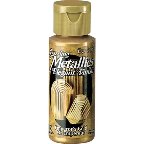 DecoArt Dazzling Metallics 2 oz. Emperor's Gold Acrylic Paint-DA148-3 ...