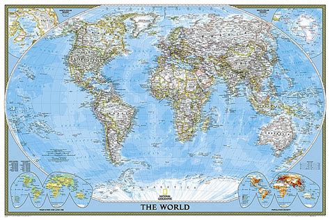 National Geographic: World Classic Wall Map (36 X 24 Inches) - Walmart.com - Walmart.com