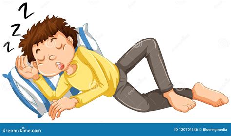 Boy taking a nap stock vector. Illustration of young - 120701546