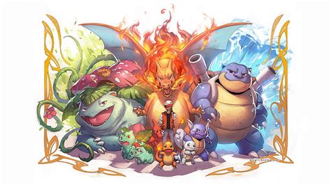 Online crop | HD wallpaper: blastoise, bulbasaur, charizard, charmander, charmeleon, ivysaur ...