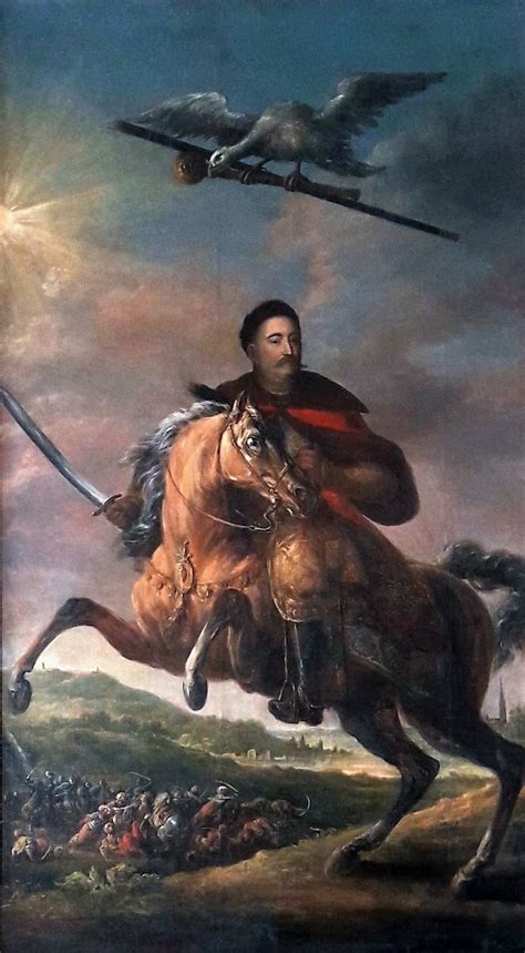 "Equestrian portrait of John III Sobieski against the battle of Vienna." Anonymous - Artwork on ...