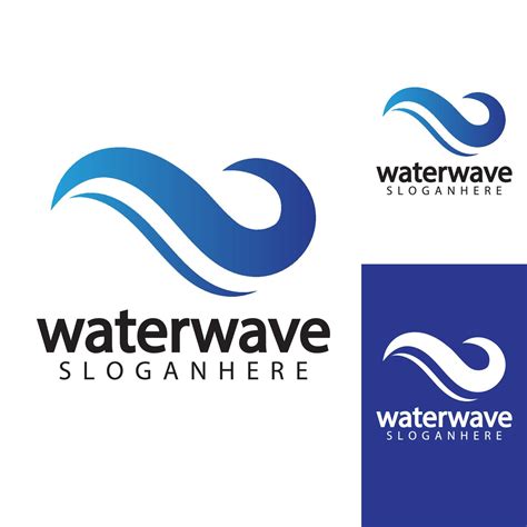 water wave logo design template 6554246 Vector Art at Vecteezy