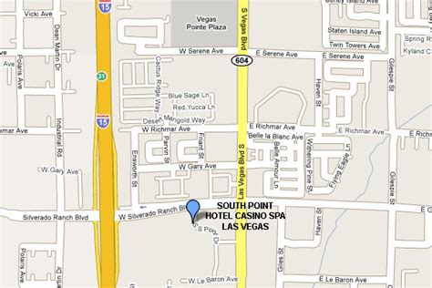 South Point Hotel Casino Spa Las Vegas map