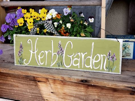 Herb garden sign,garden gift,garden sign,rustic sign wood,outdoor custom sign,custom garden sign ...