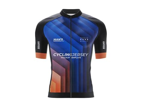 Front-View Cycling Jersey Mockup - High-Res PSD Download