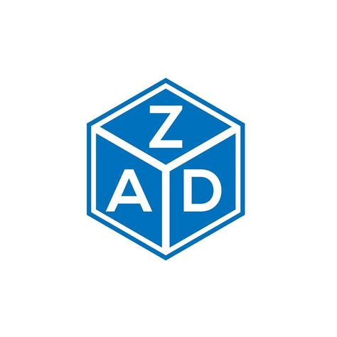 ZAD letter logo design on white background. ZAD creative initials ...