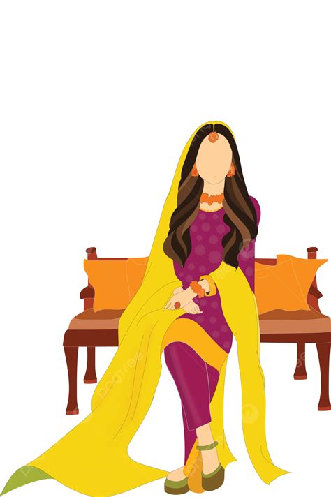 Indian Bride Caricature Vector, Bride Caricature, Indian Bride ...