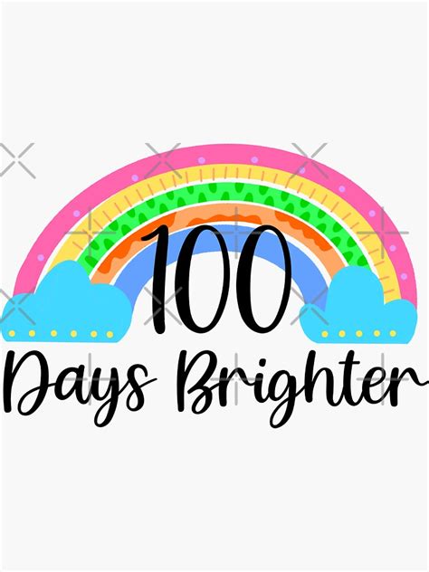 "100 Days Brighter" Sticker for Sale by Mixture-DESIGN | Redbubble