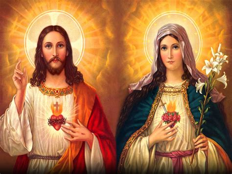 Holy Mass images...: Holy Hearts of Jesus and Mary