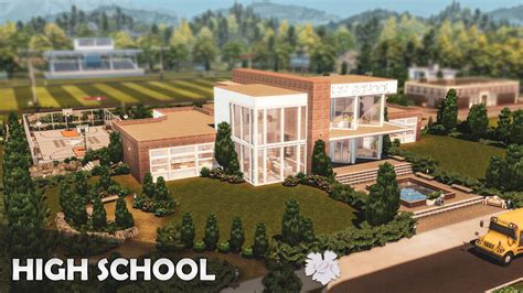 HIGH SCHOOL | SIMS 4 CC SPEED BUILD | DOWNLOAD LINK (TRAY+CC) - YouTube