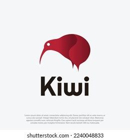 Kiwi Bird Logo Design Vector Red Stock Vector (Royalty Free) 2240048833 ...