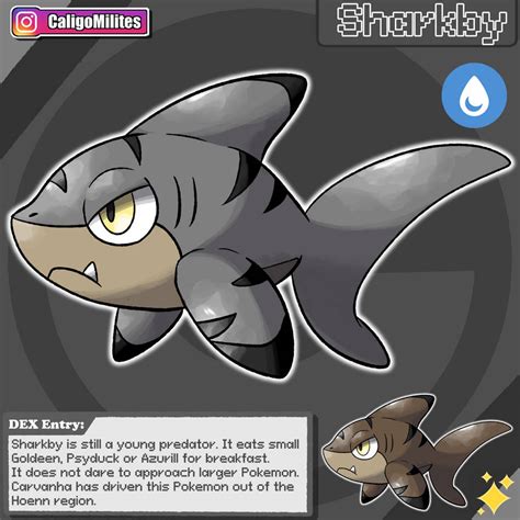 Sharkby (Shark+Baby) the Tiger Shark Pokemon by CaligoMilites on DeviantArt