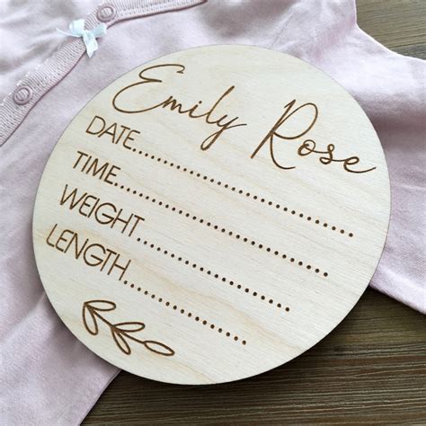 Baby Wood Sign Newborn Baby Sign Baby Nursery Decor New - Etsy