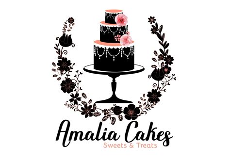 DIGITAL Custom logo design cake bakery logo design birthday