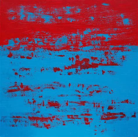 Red and blue abstract. Painting by Kasia Bialasiewicz | Saatchi Art