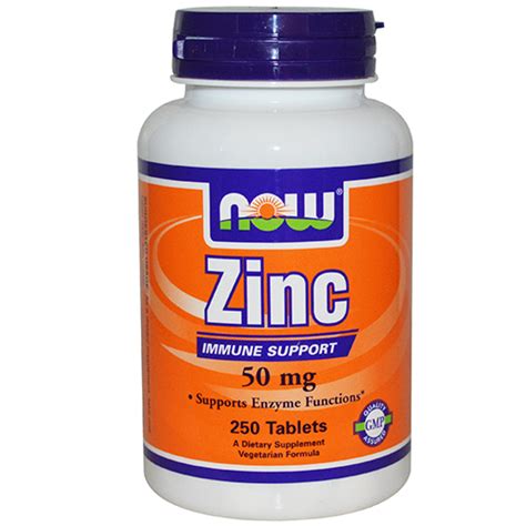 Biotheka Online Shop | Zink 50 mg - 250 Tabletten - Now Foods | Nahrungsergänzungsmittel