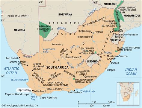 Cape Town Map Of Africa - Allina Madeline