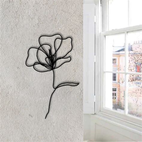 Wire Art Flower Wall Mounted | Etsy