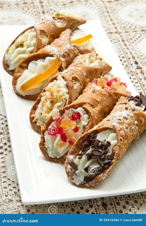 Sicilian cannoli stock photo. Image of group, fruit, crust - 26416266