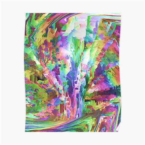 "Rainbow Glitch Art" Poster for Sale by DoubleEtees | Redbubble